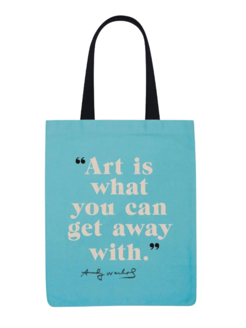 Andy Warhol Poppies Flowers Canvas Art Tote Bag Turquoise by Galison